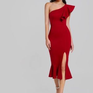 One shoulder dress